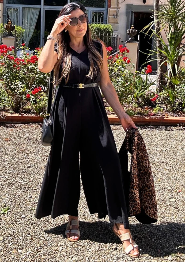 Justine Black Frill Sleeve Jumpsuit - Image 3