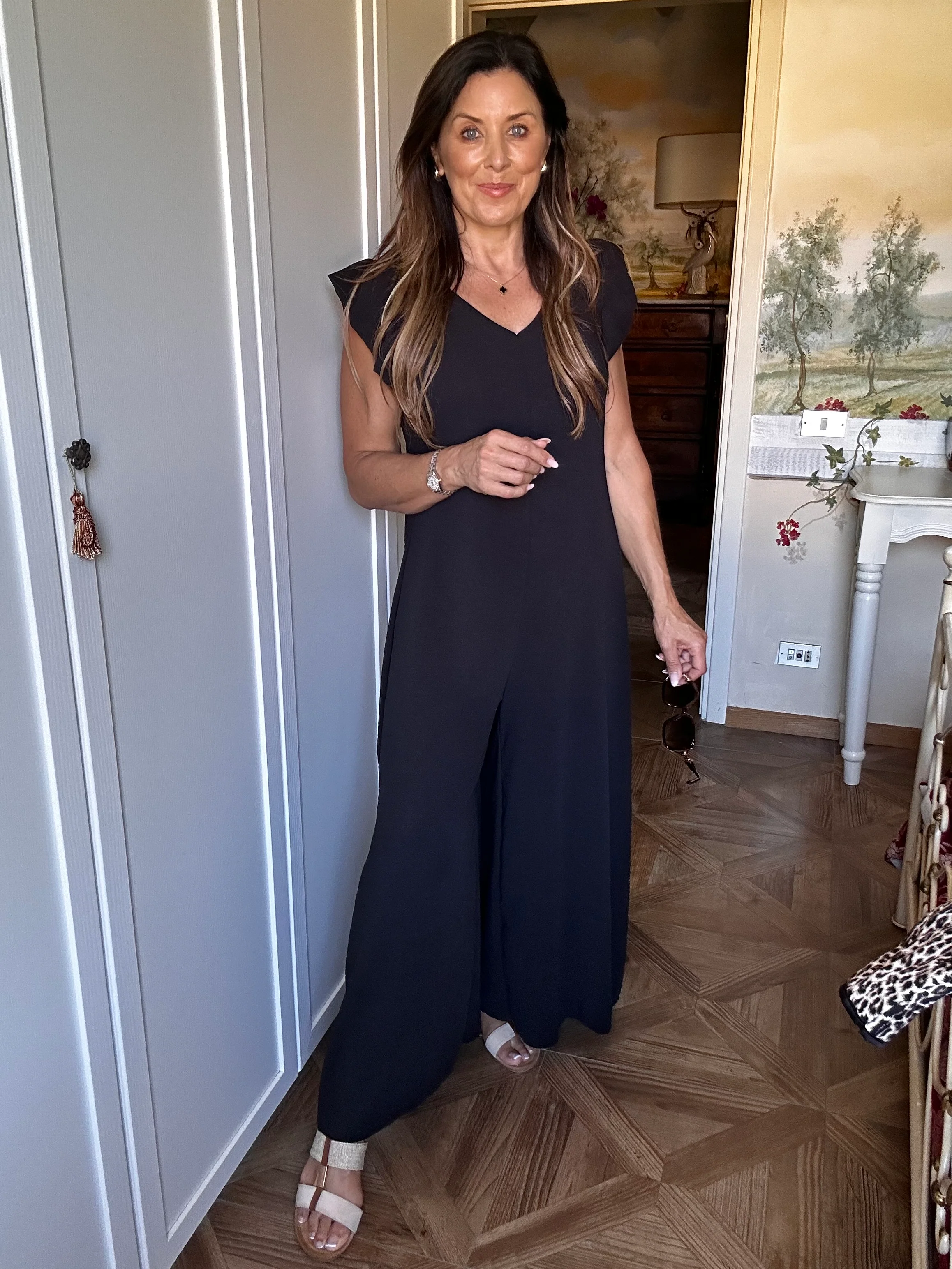 Justine Black Frill Sleeve Jumpsuit - Image 6