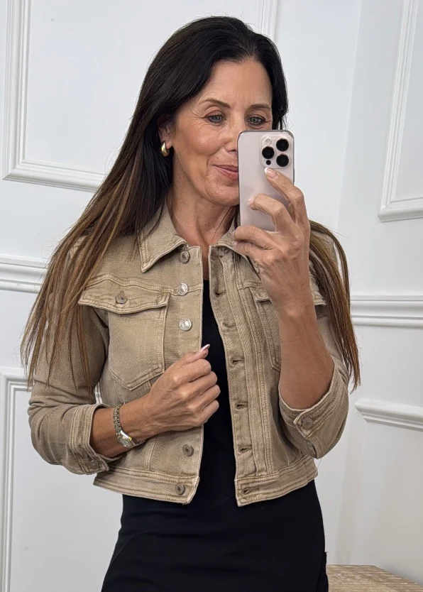Kara Camel Denim Jacket