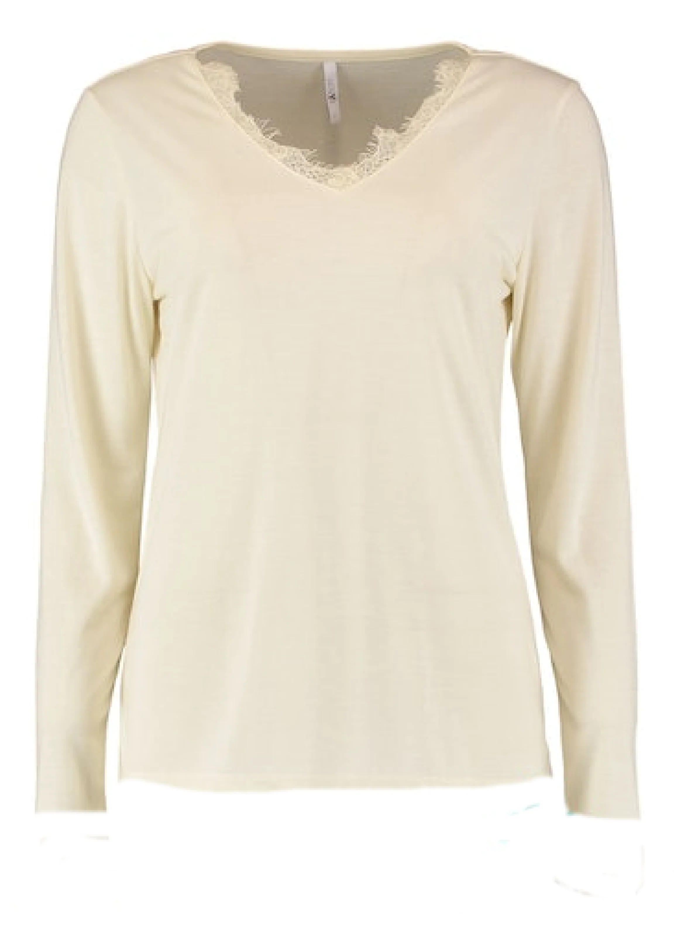 Leni Offwhite Lace Trim Neck  Top - Image 5