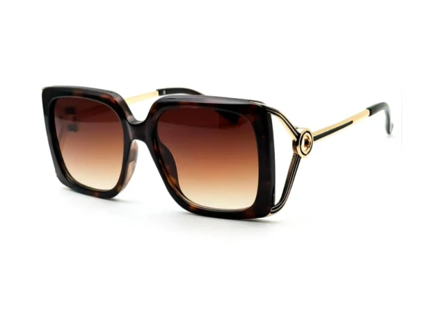 Libra Brown Square Sunglasses - Image 2