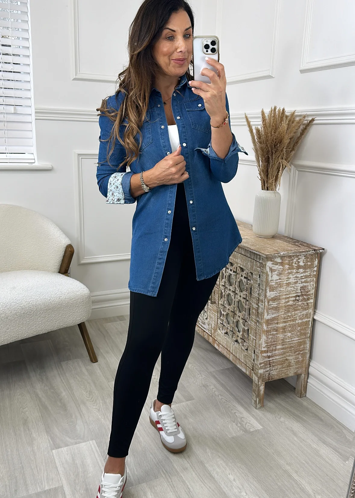 Lorena Dark Denim Shirt - Image 3