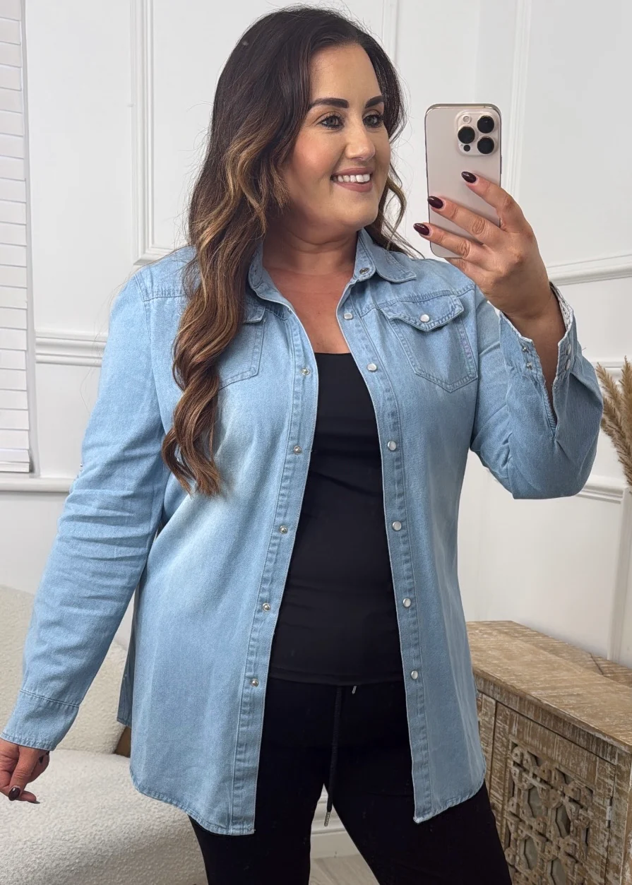 Lorena Light Denim Shirt - Image 3