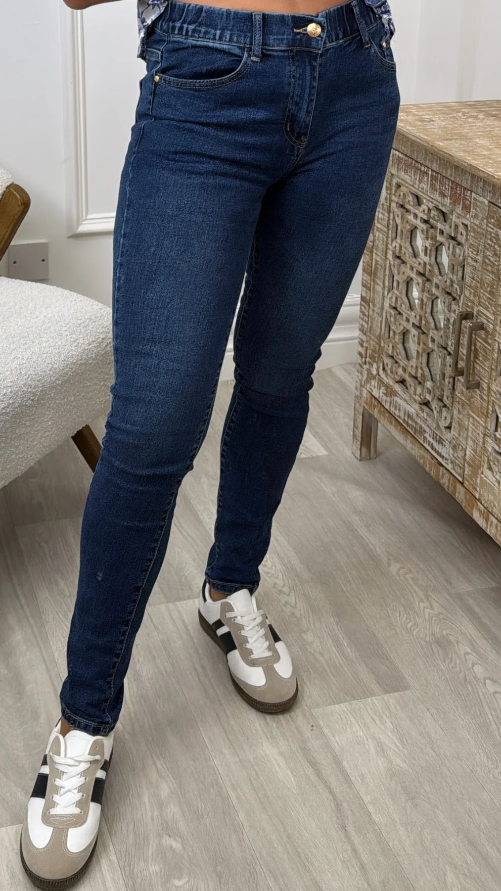 Lorna Blue High Waisted Skinny Jeans - Image 4