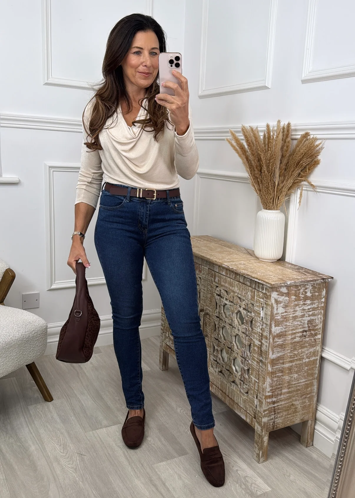 Lorna Blue High Waisted Skinny Jeans - Image 9
