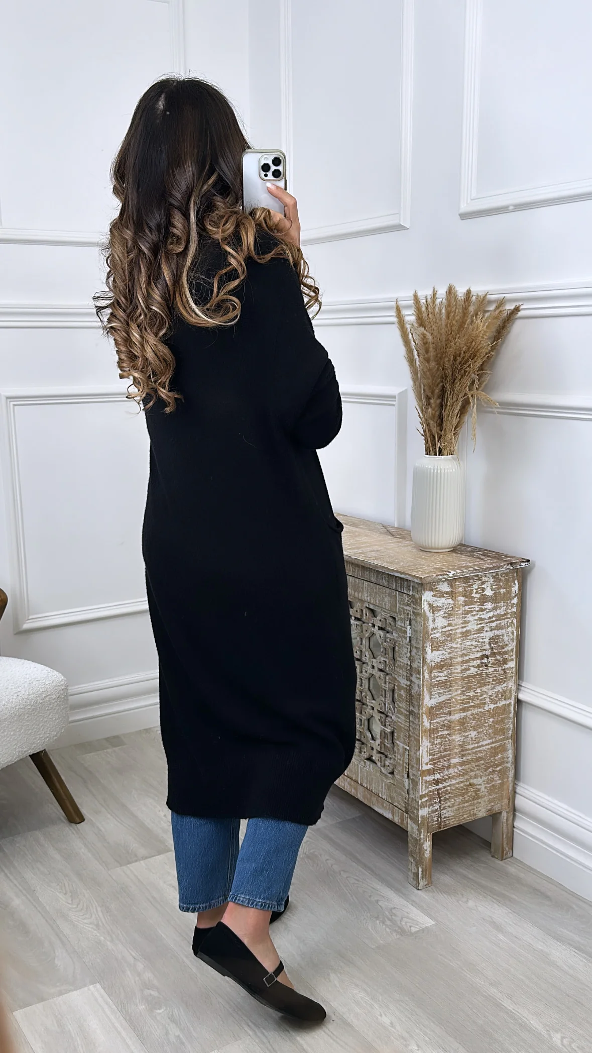 Louisa Black Knit Cardigan - Image 3