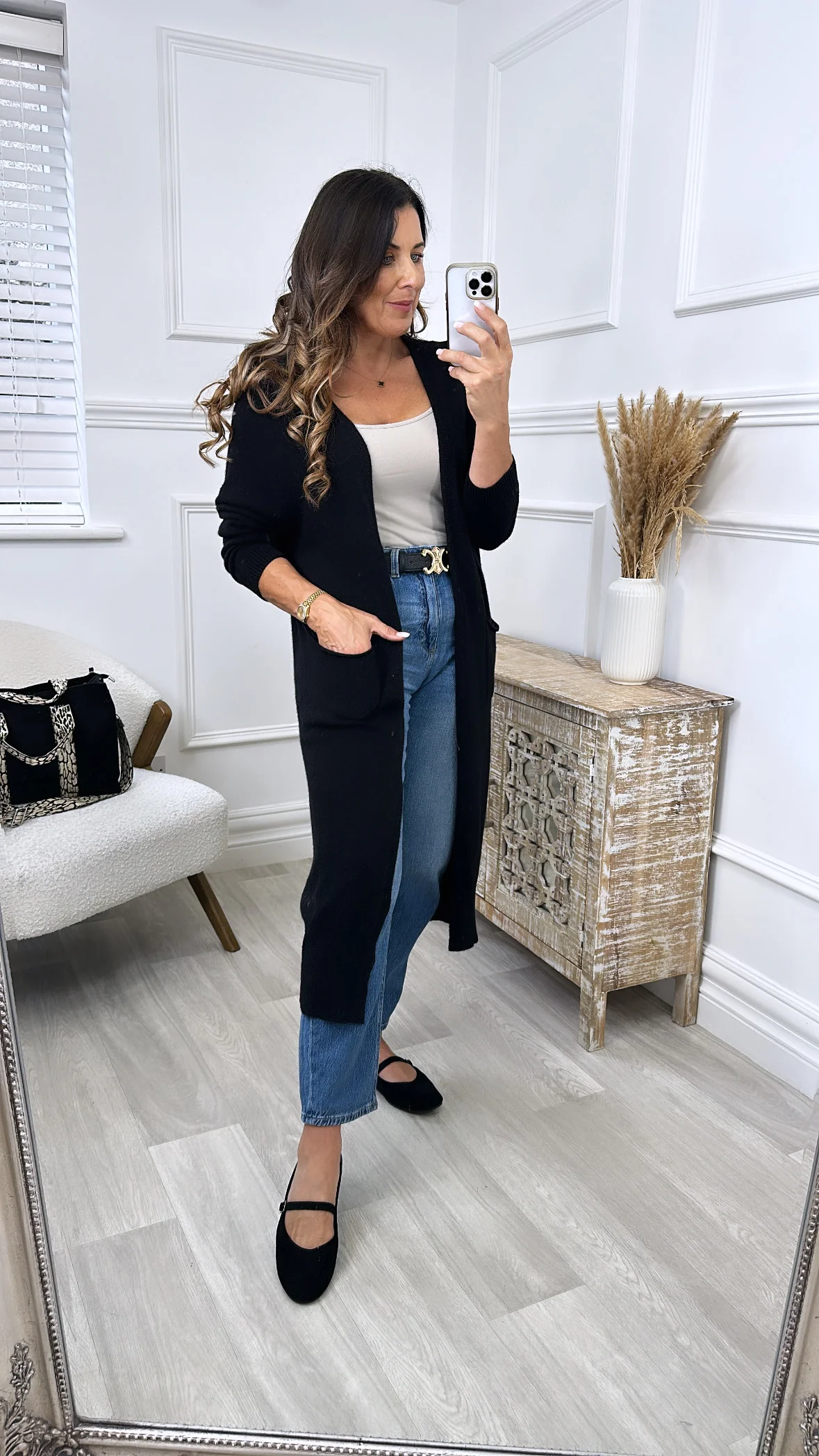 Louisa Black Knit Cardigan - Image 4