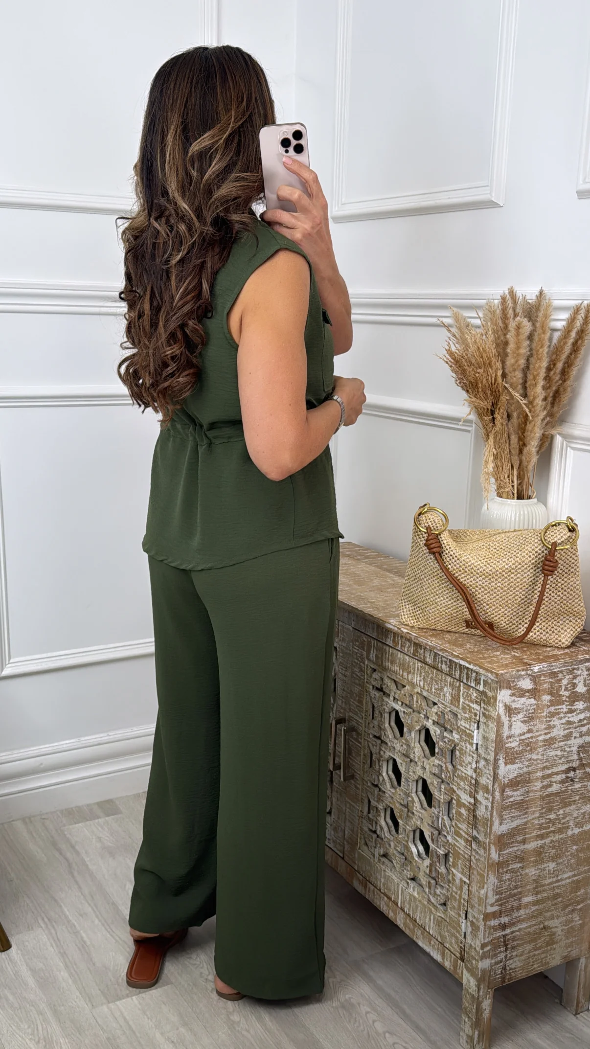 Loyola Khaki Drawstring Top Set - Image 5