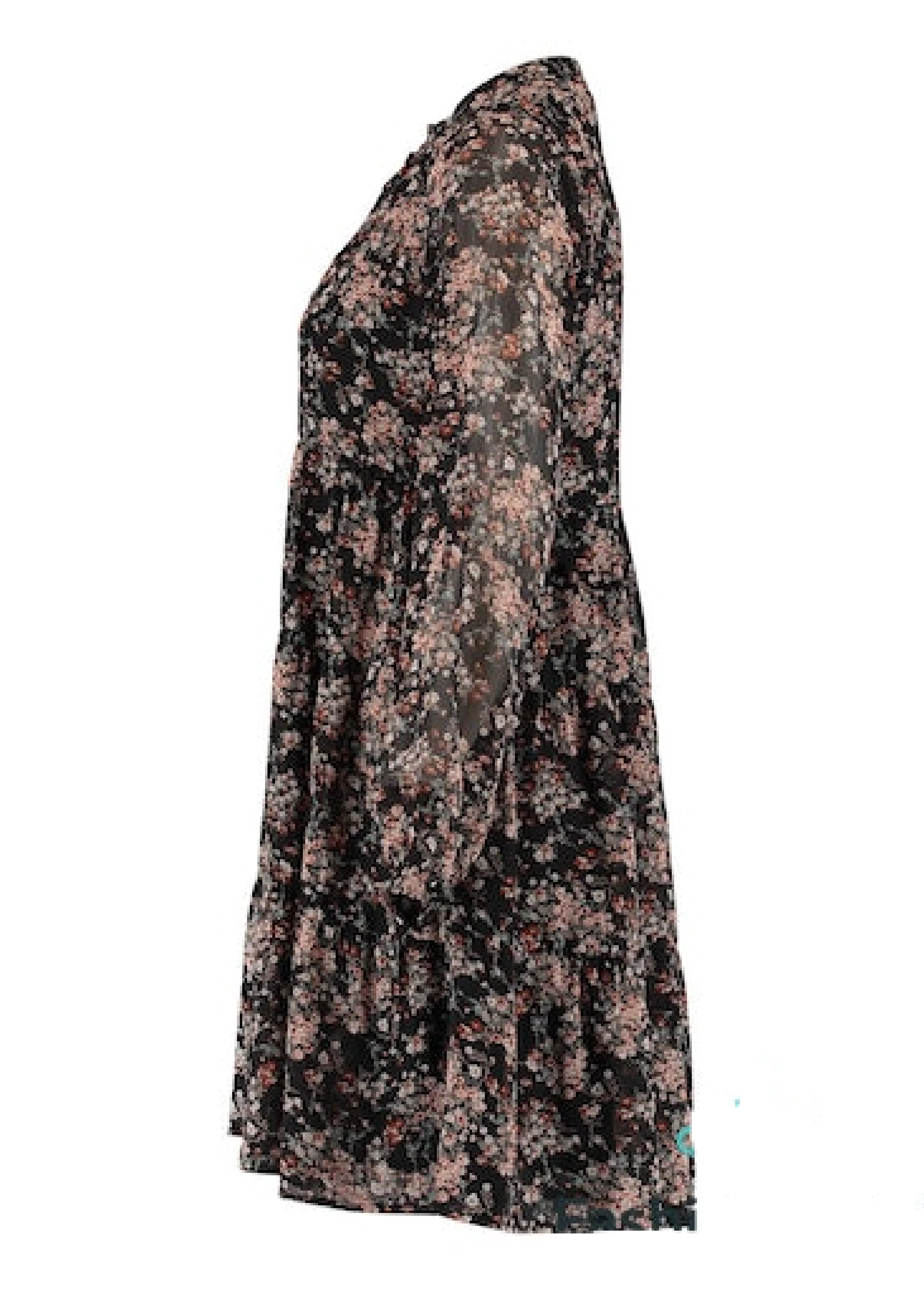 Madid Black Semi Sheer Layer Smock Dress - Image 6