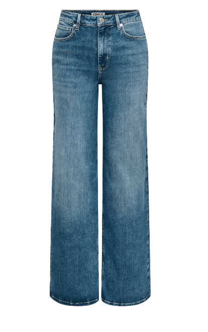 Madison Medium Blue Wide Leg Jeans - Image 3