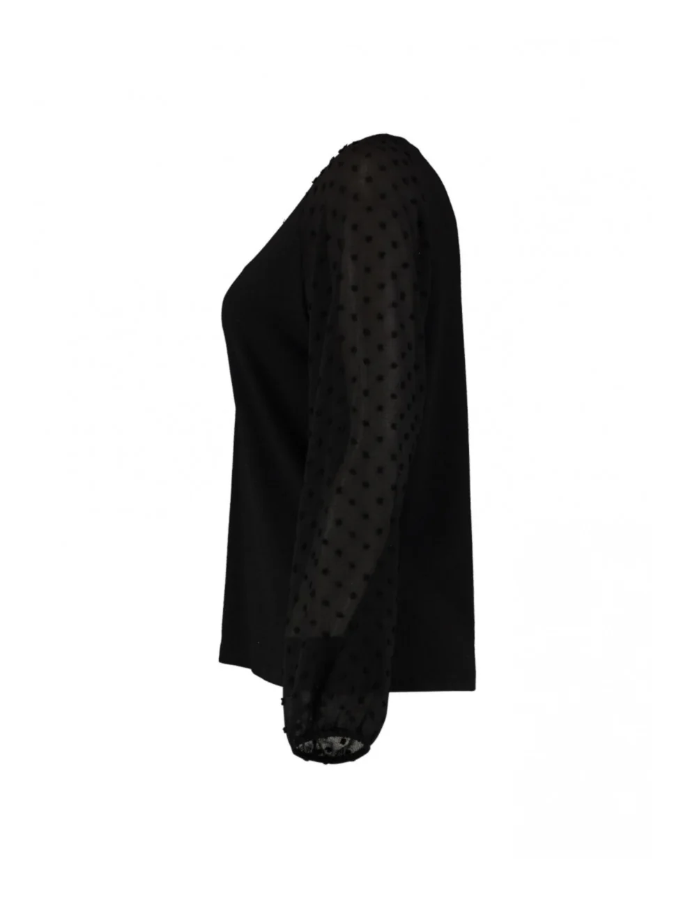 Marlie Black Swiss Dot Sleeve Blouse - Image 10