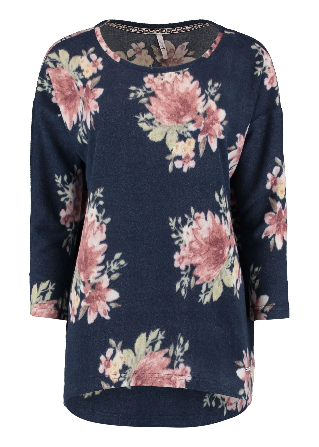 Mia Navy Flower Top - Image 5