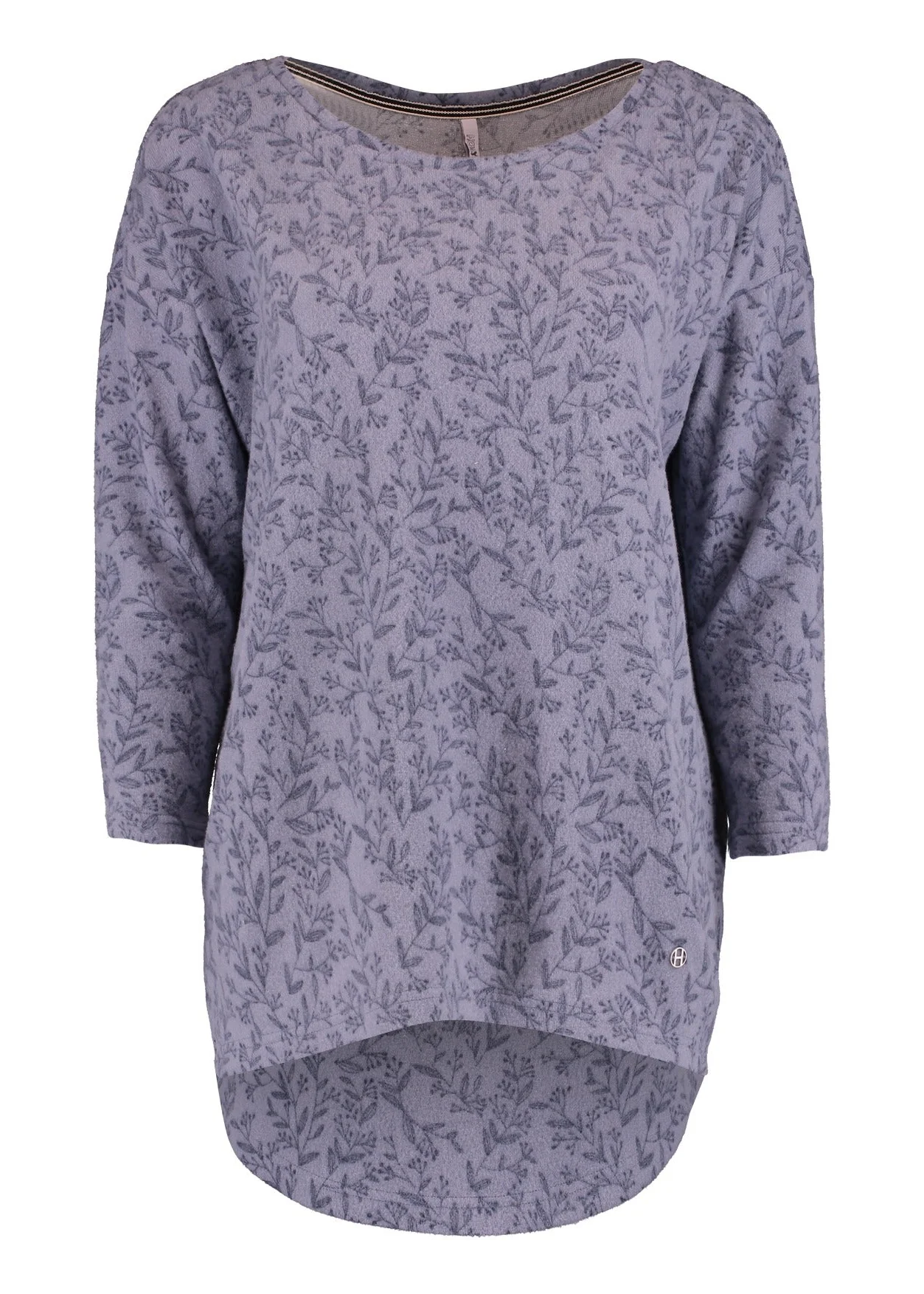 Mia Flower Print Stone Blue Top - Image 5