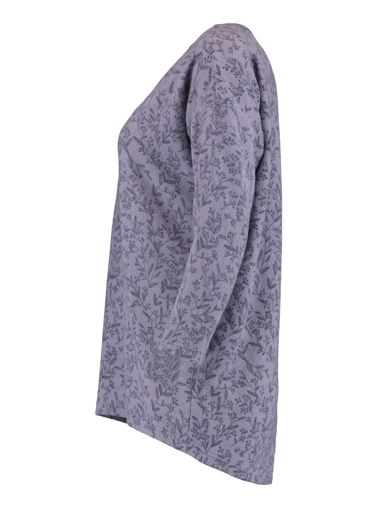 Mia Flower Print Stone Blue Top - Image 6