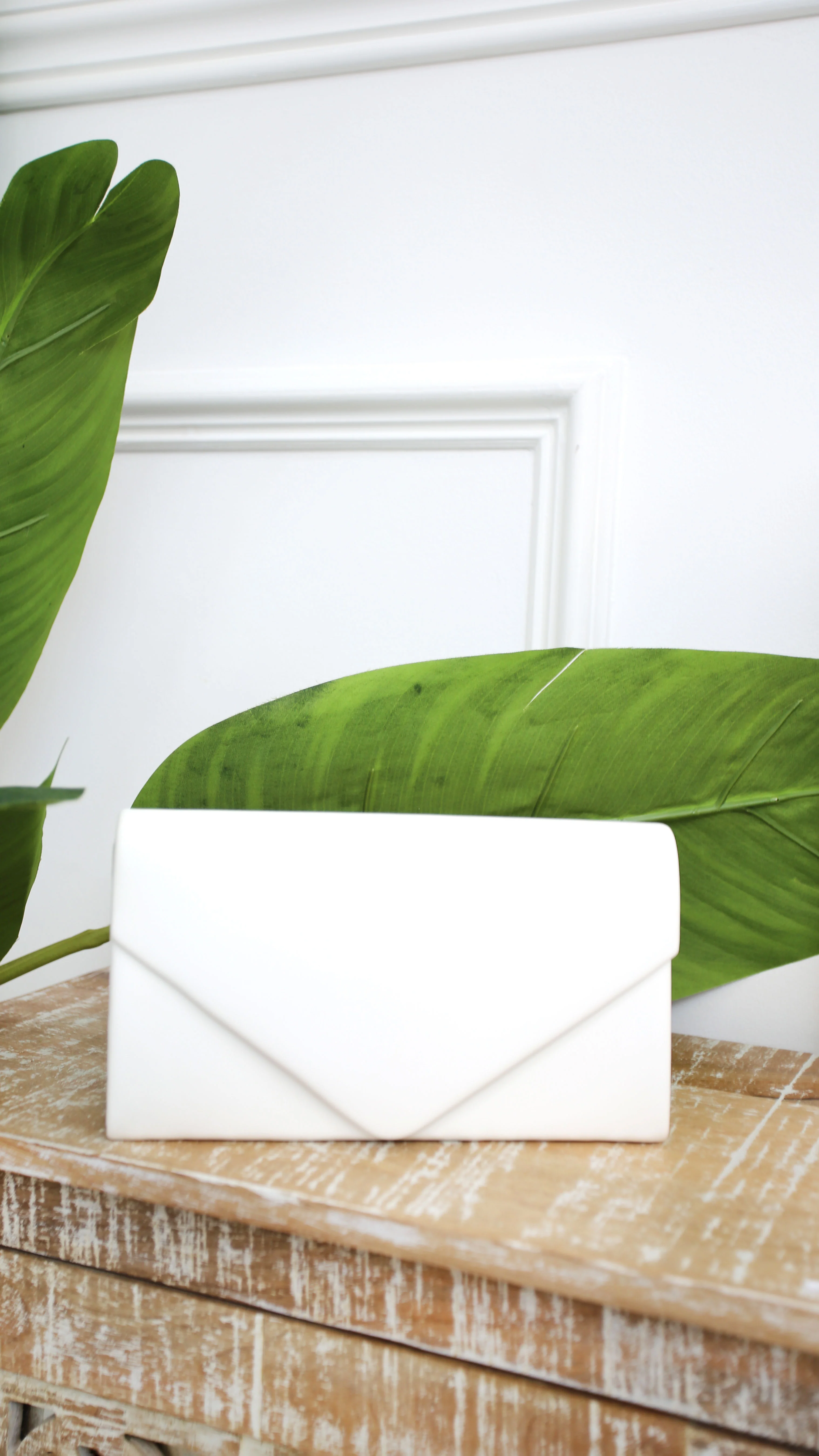 Myrtle White Envelope Clutch - Image 2