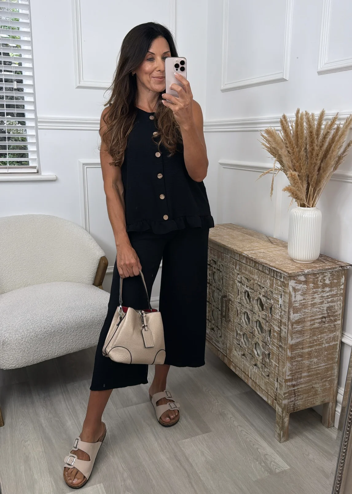 Nessa Black Frill Detail Set - Image 2