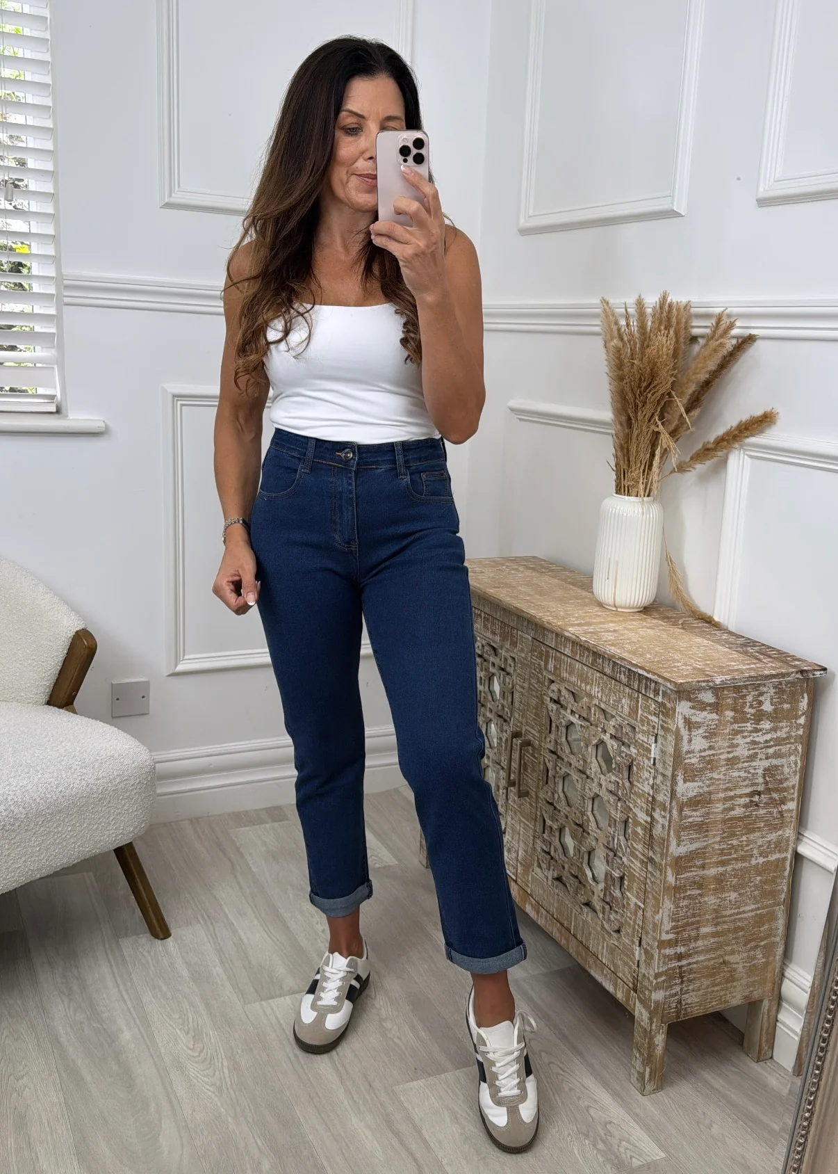 Nessi Blue High Waist Mom Jeans - Image 7
