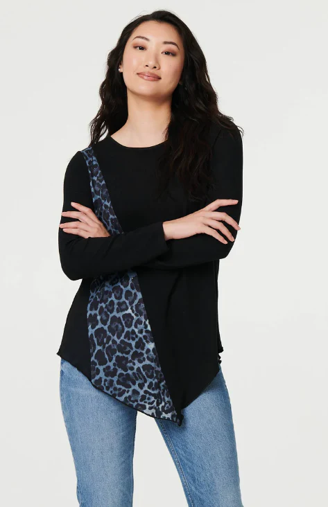 Nevada Black Leopard Panel Top - Image 5