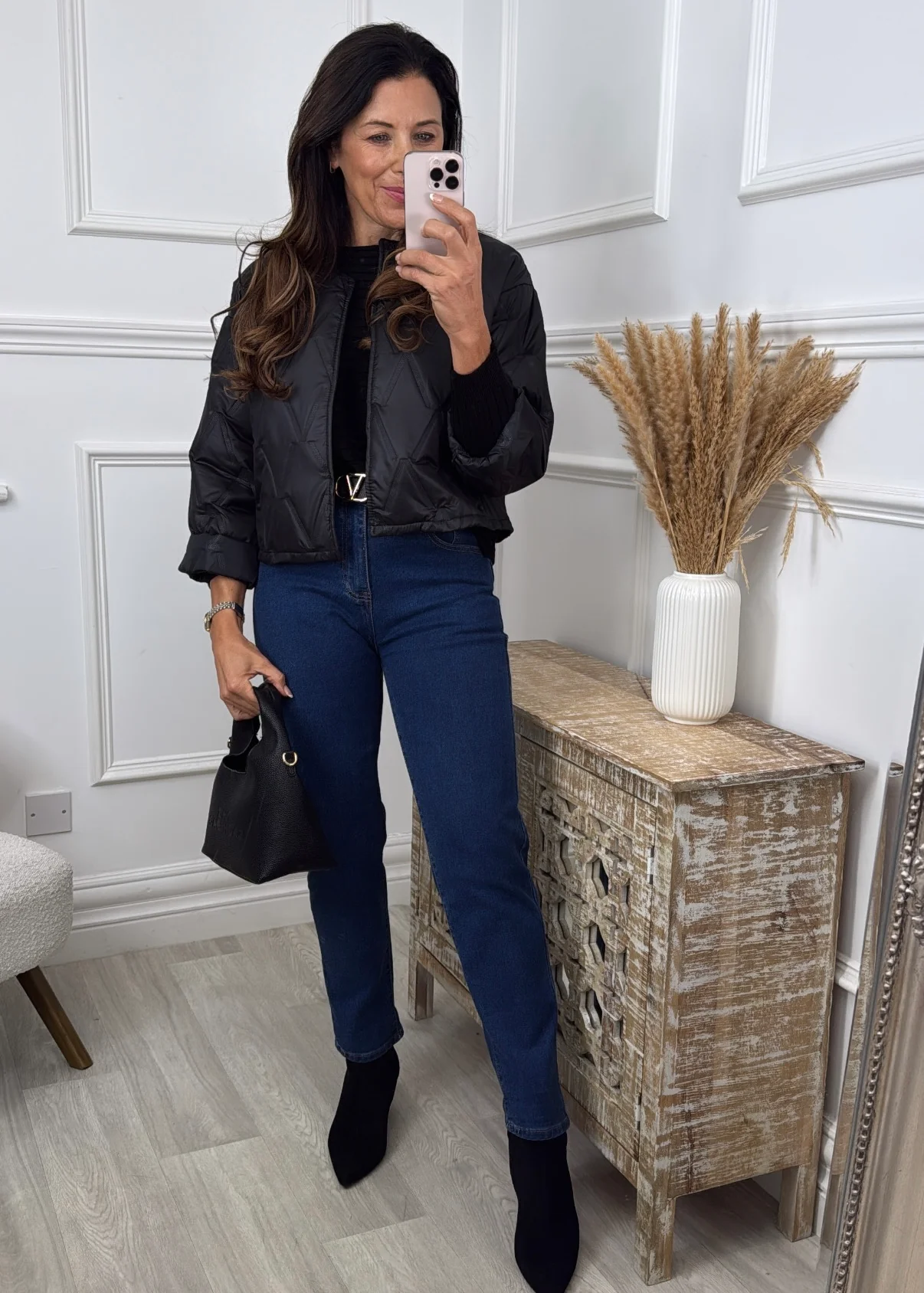 Nilda Black Quilted Jacket