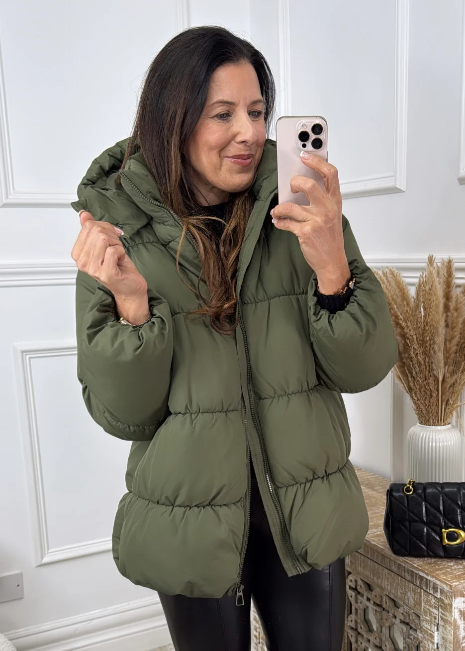 Nio Green Puffer Jacket - Image 2