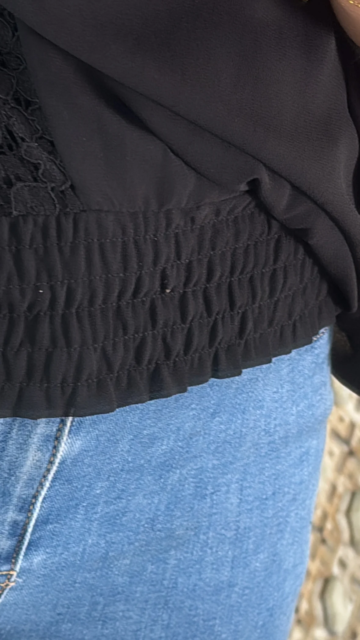 Norella Black Lace Detail Top - Image 6