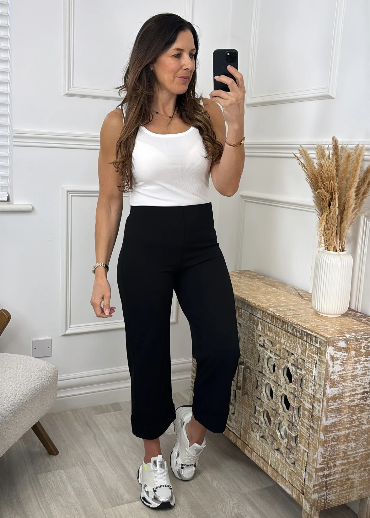 Novah Black Straight Leg Trousers - Image 2