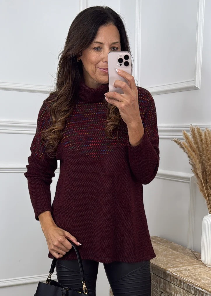 Orla Wine Turtleneck Tunic