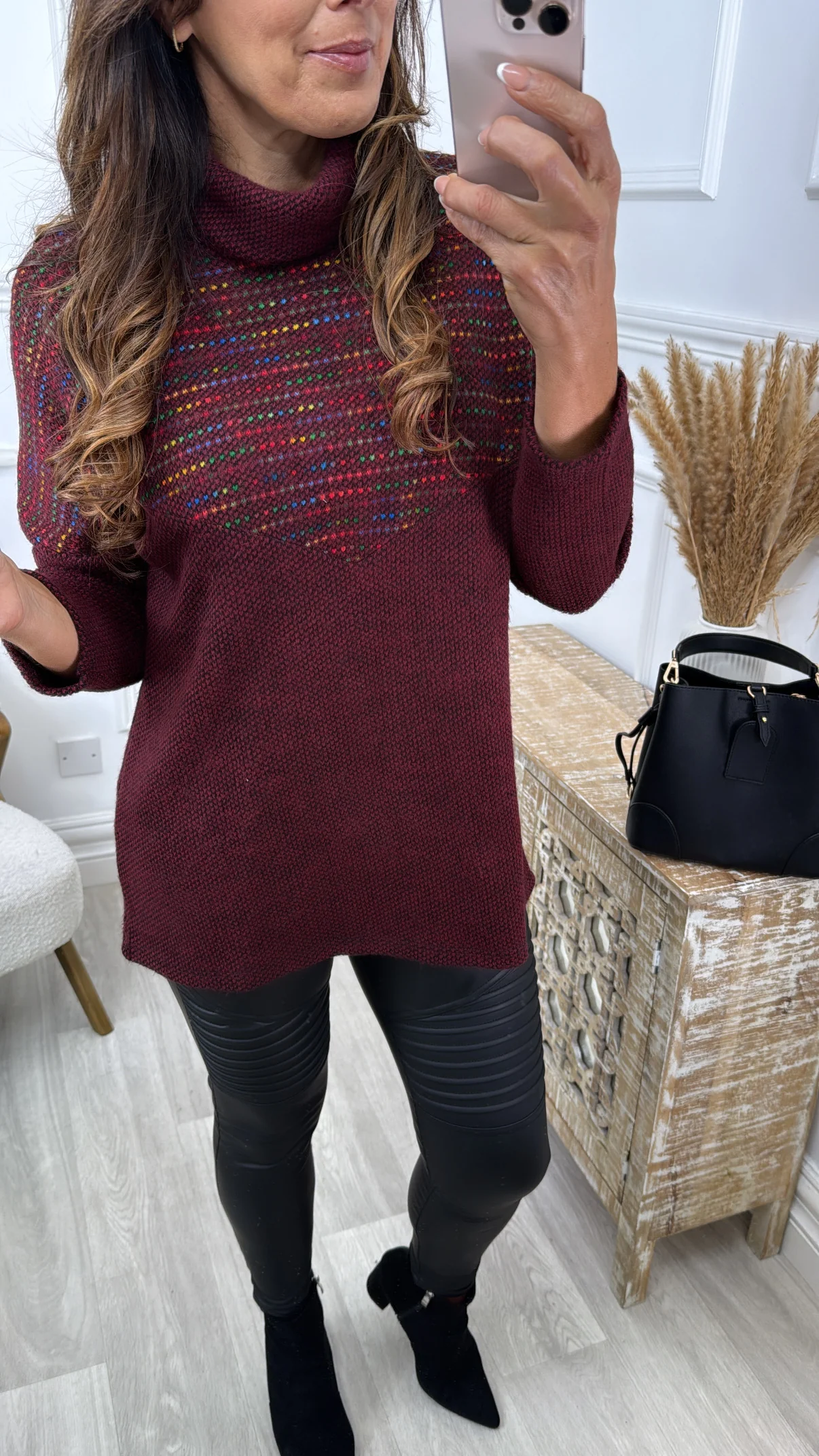 Orla Wine Turtleneck Tunic - Image 4