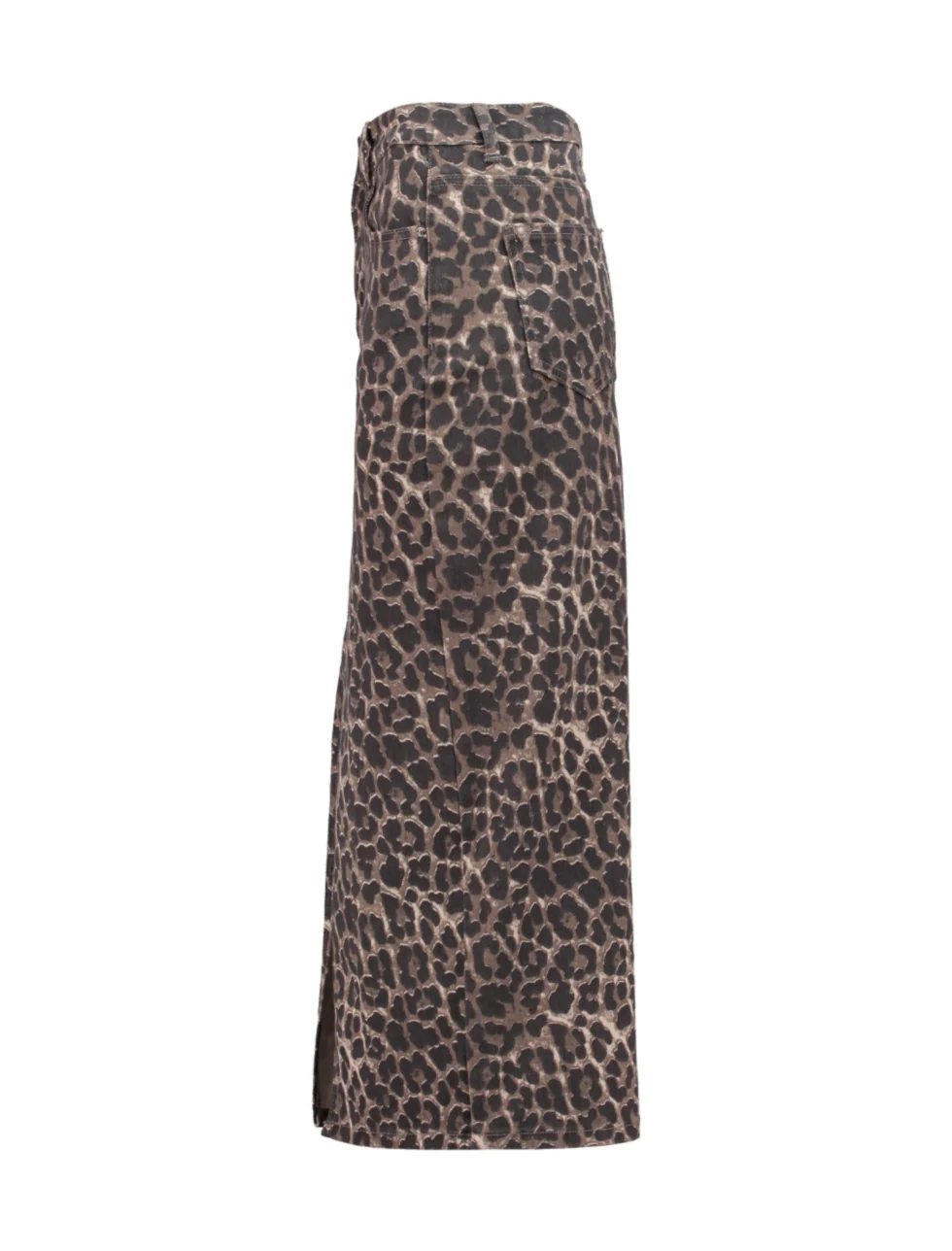 Palina Leopard Print Denim Skirt - Image 8