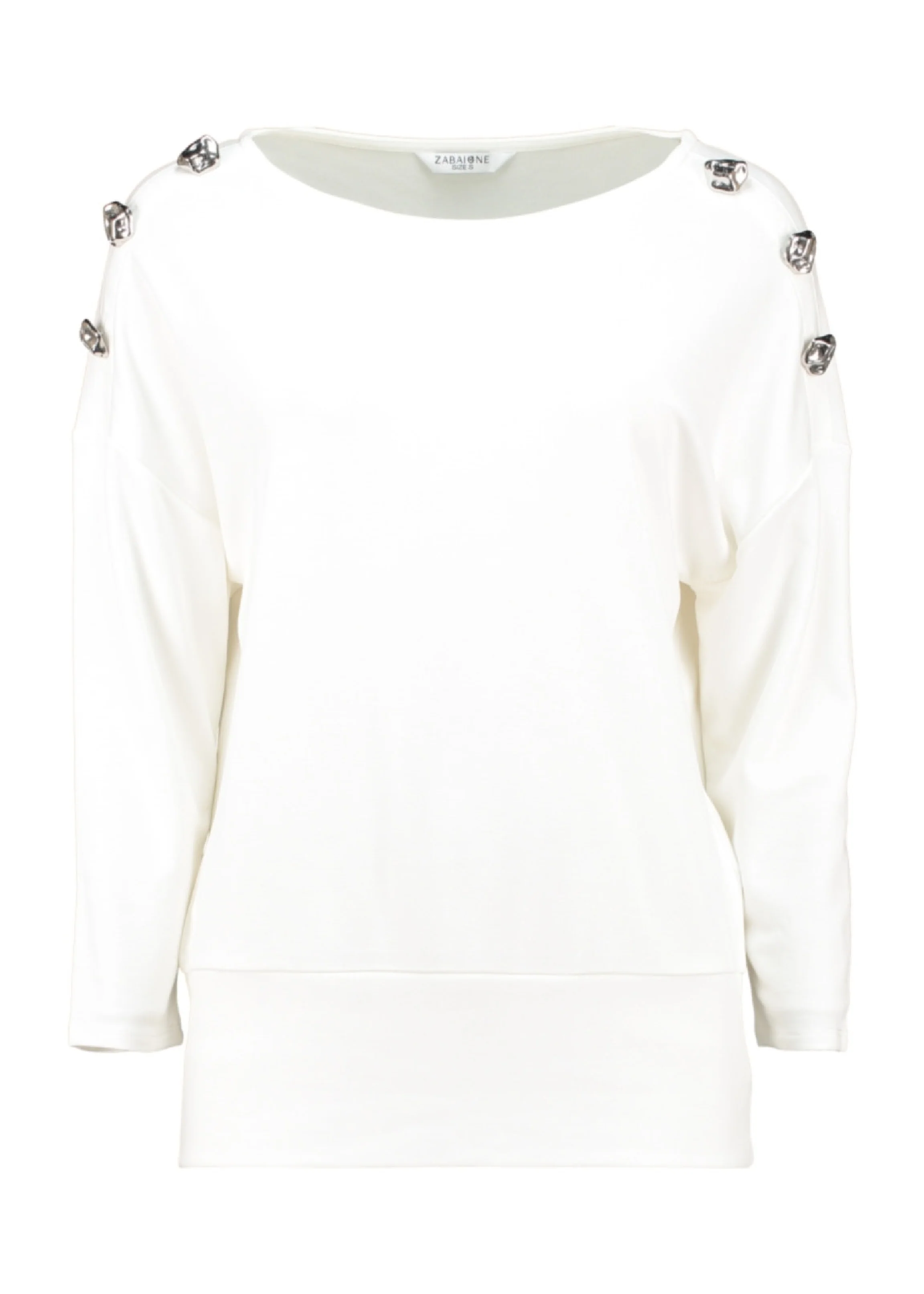 Patrizia White Button Detail Top - Image 4