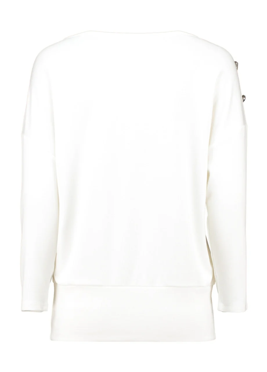Patrizia White Button Detail Top - Image 6