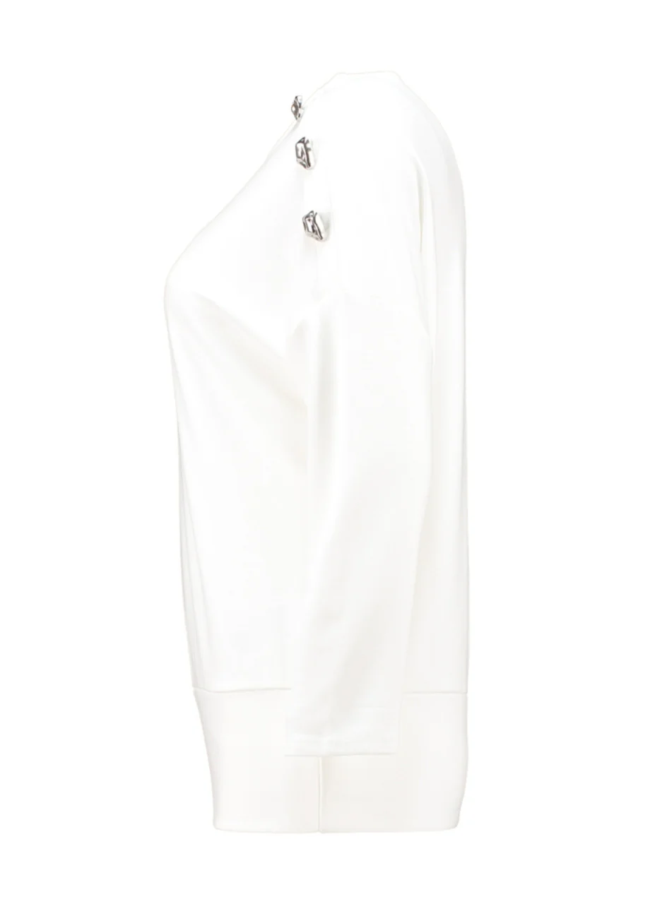 Patrizia White Button Detail Top - Image 7