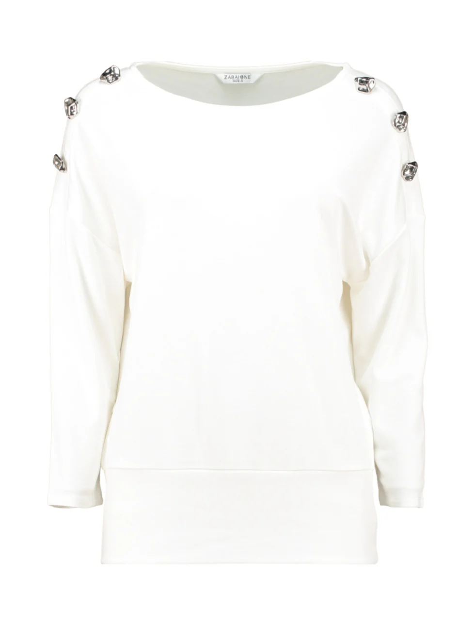 Patrizia White Button Detail Top - Image 8