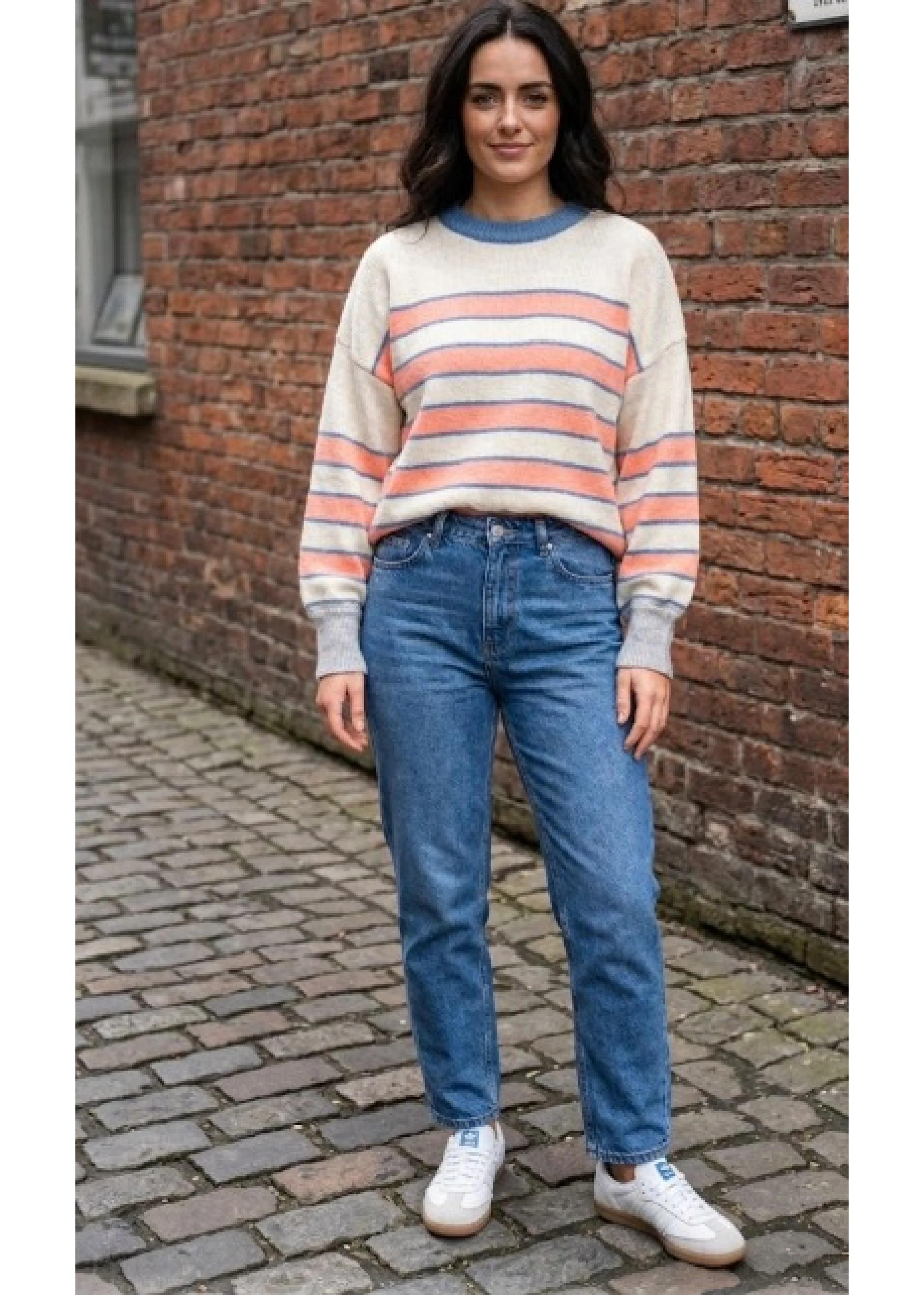 Penelope Peach Stripe Jumper - Image 4
