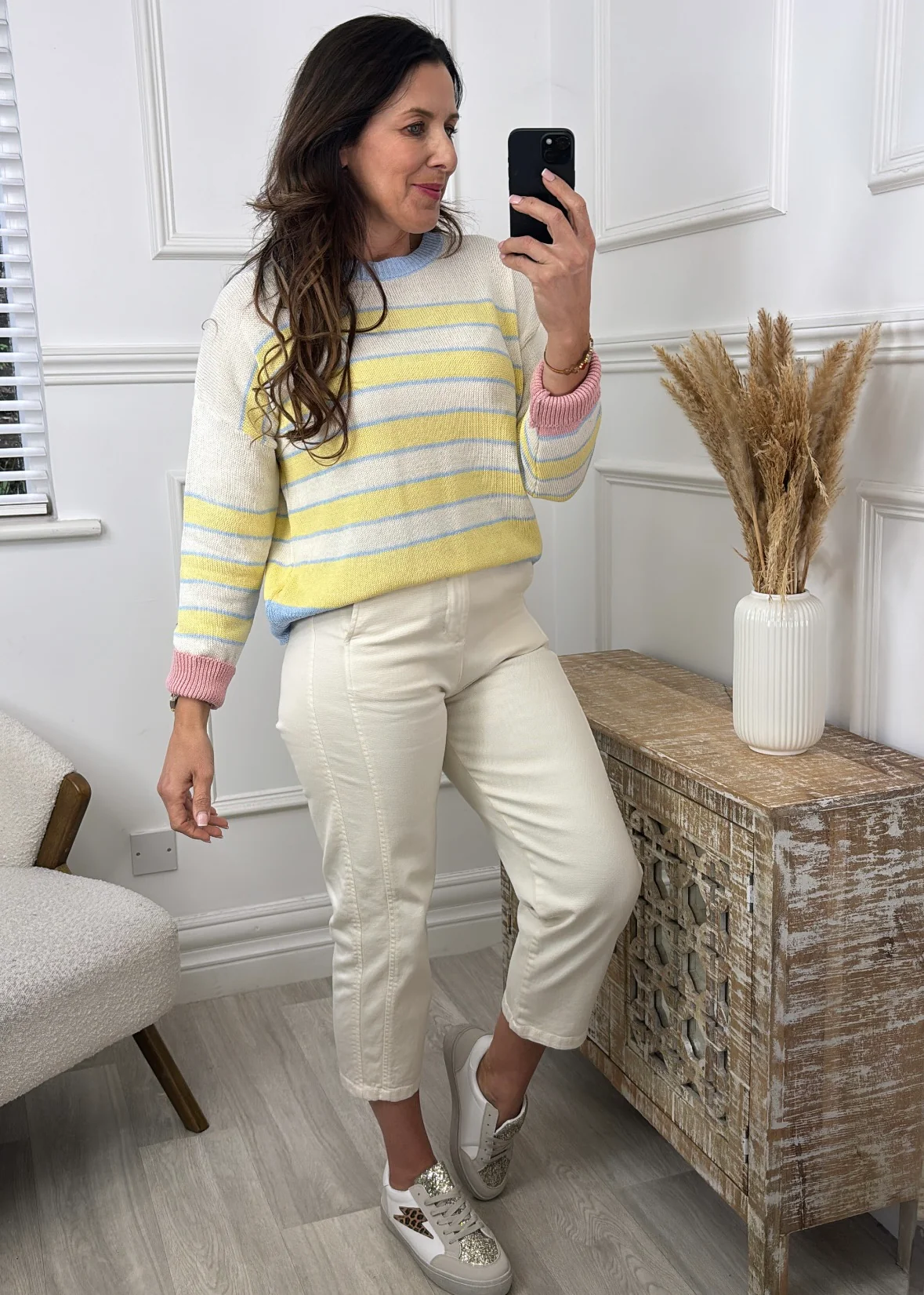 Penelope Yellow Stripe Jumper - Image 2