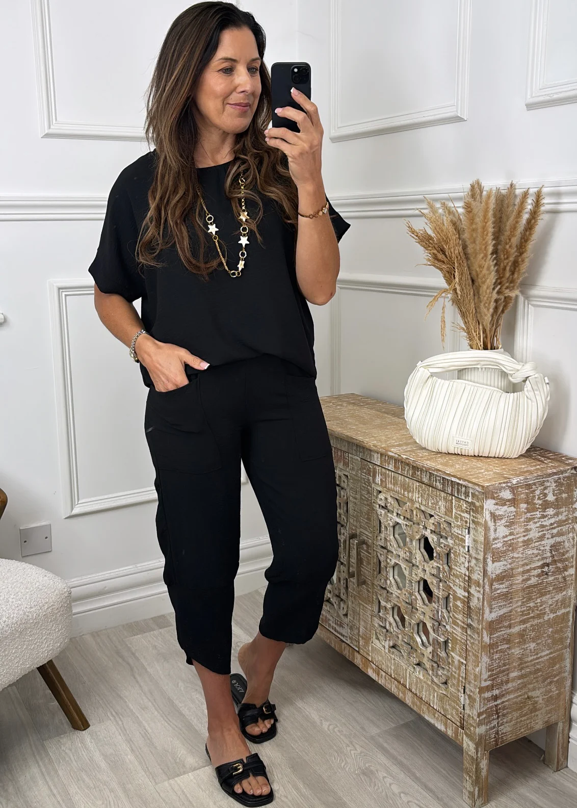 Portia Black Short Sleeve Set 🖤Pre Order 🖤 - Image 2