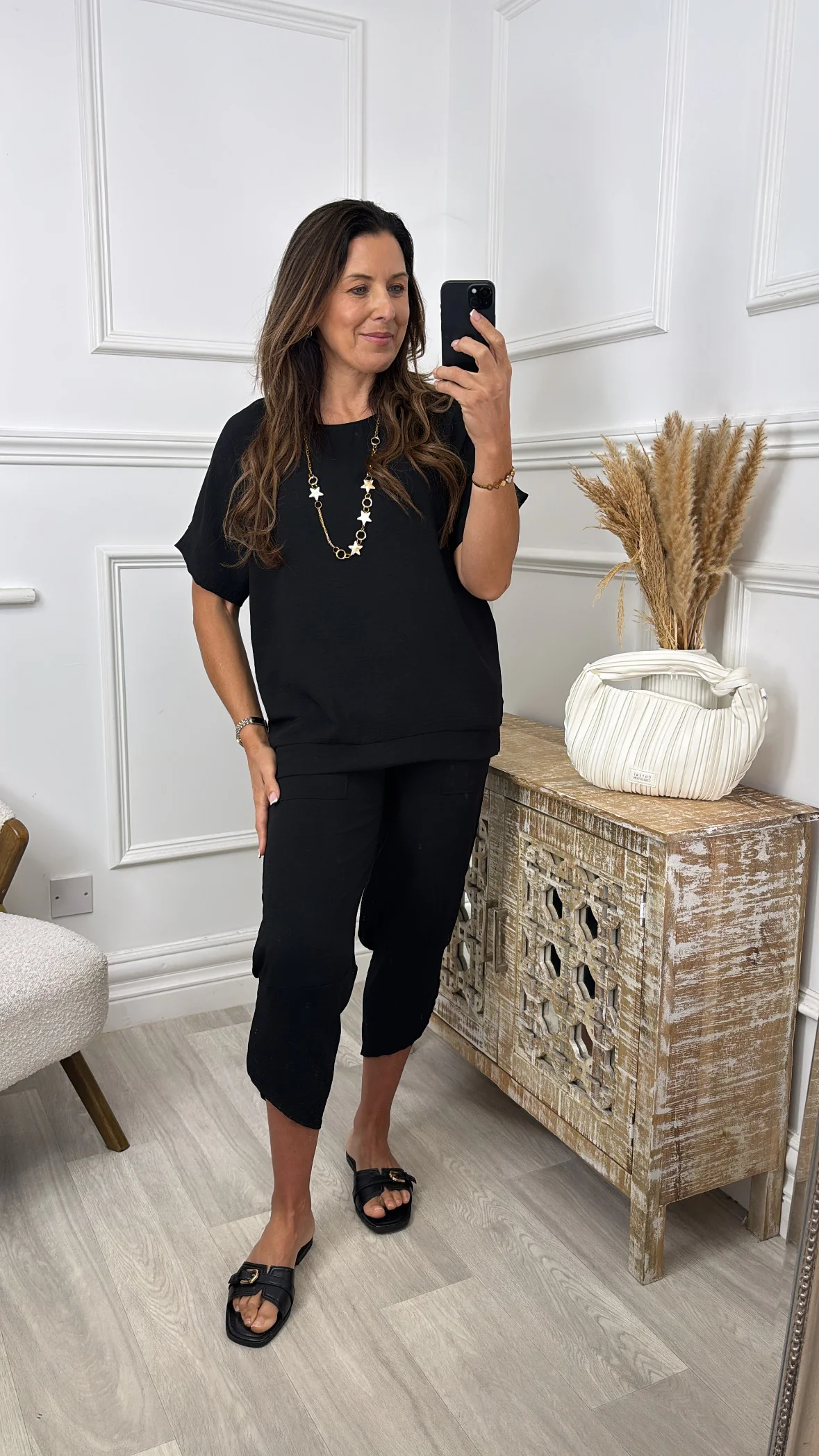 Portia Black Short Sleeve Set 🖤Pre Order 🖤 - Image 3