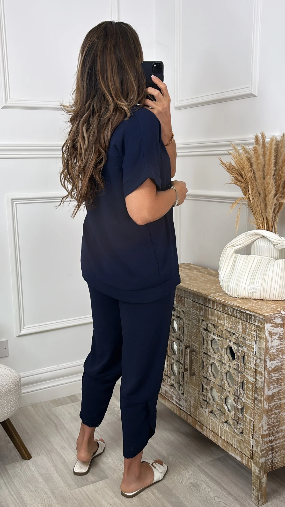 Portia Navy Short Sleeve Set 🖤Pre Order 🖤 - Image 6