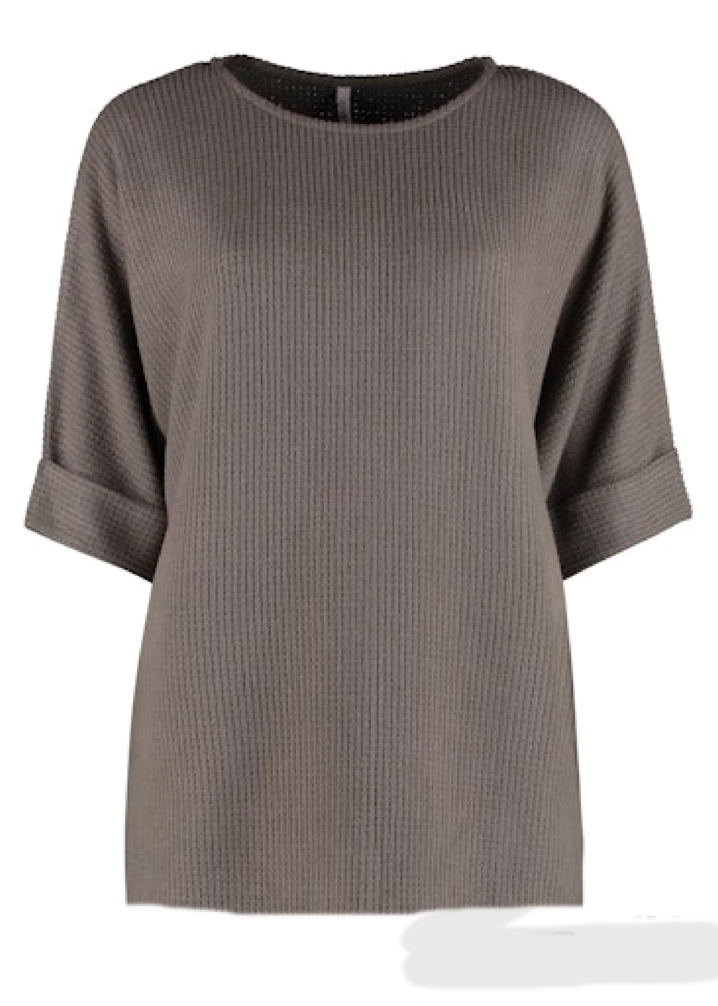 Rily Khaki Marl Longline Top - Image 5