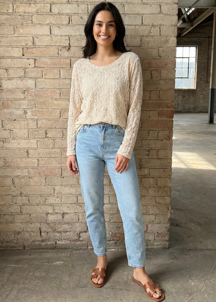 Ripley Beige Lace Top - Image 5