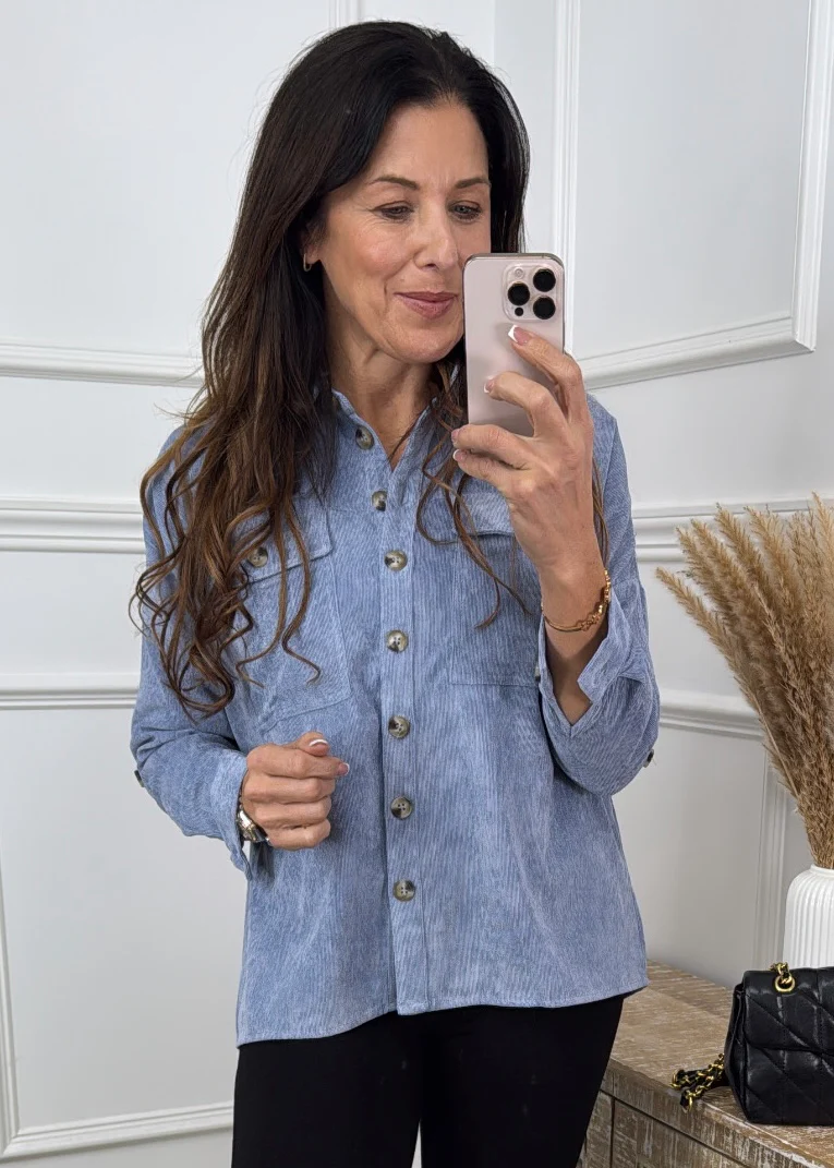 Ronja Blue Pocket Shirt