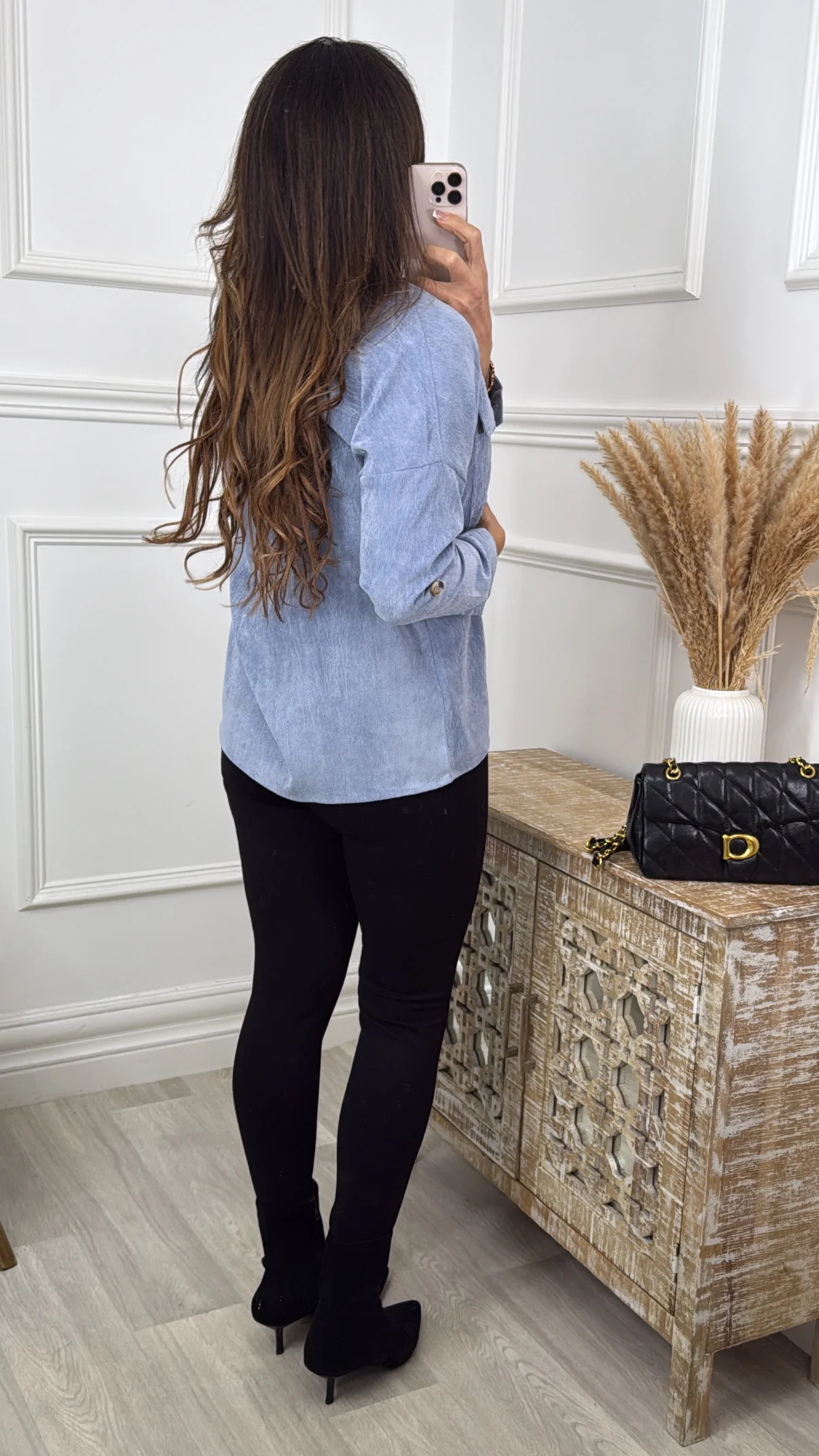 Ronja Blue Pocket Shirt - Image 3