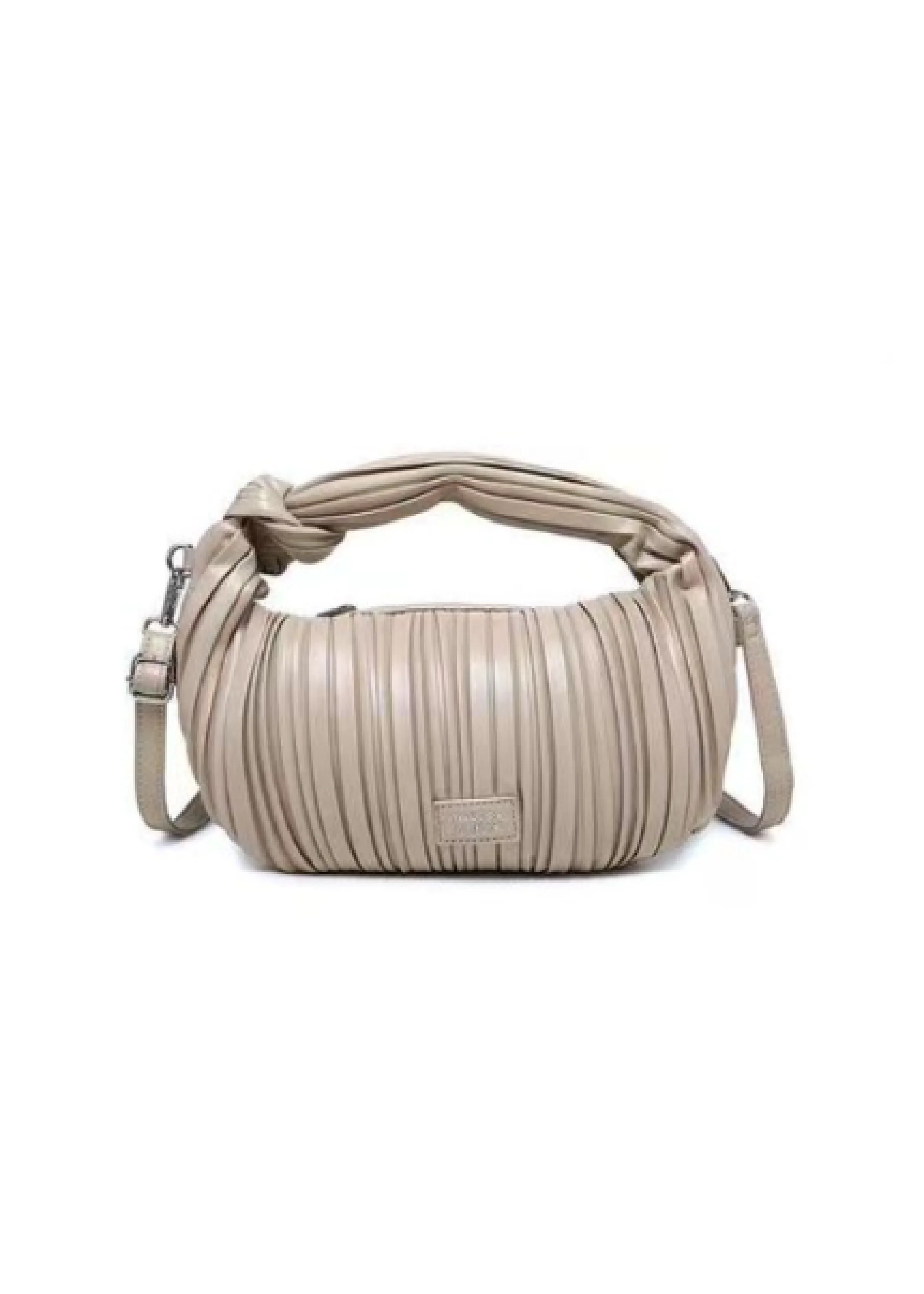 Rosie Taupe Pleated Hobo Handbag