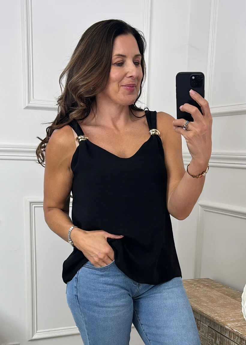 Sabine Black Gold Clasp Cami 🖤Pre Order🖤