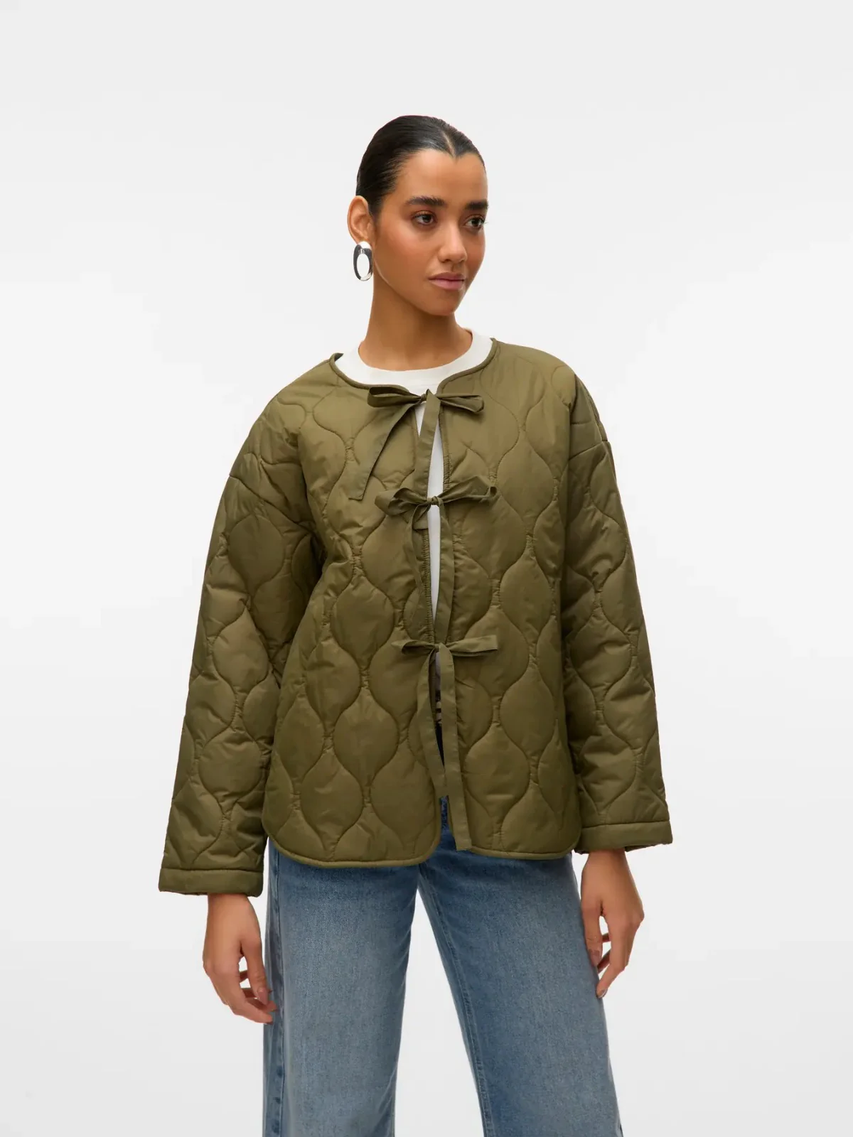Sabine Green Quilted Tie Jacket - Image 8