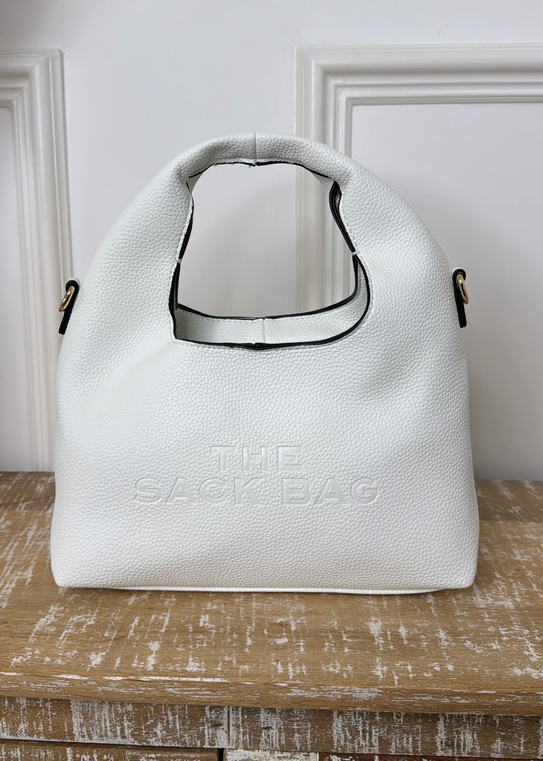 Sabrina White Sack Mini Bag - Image 3