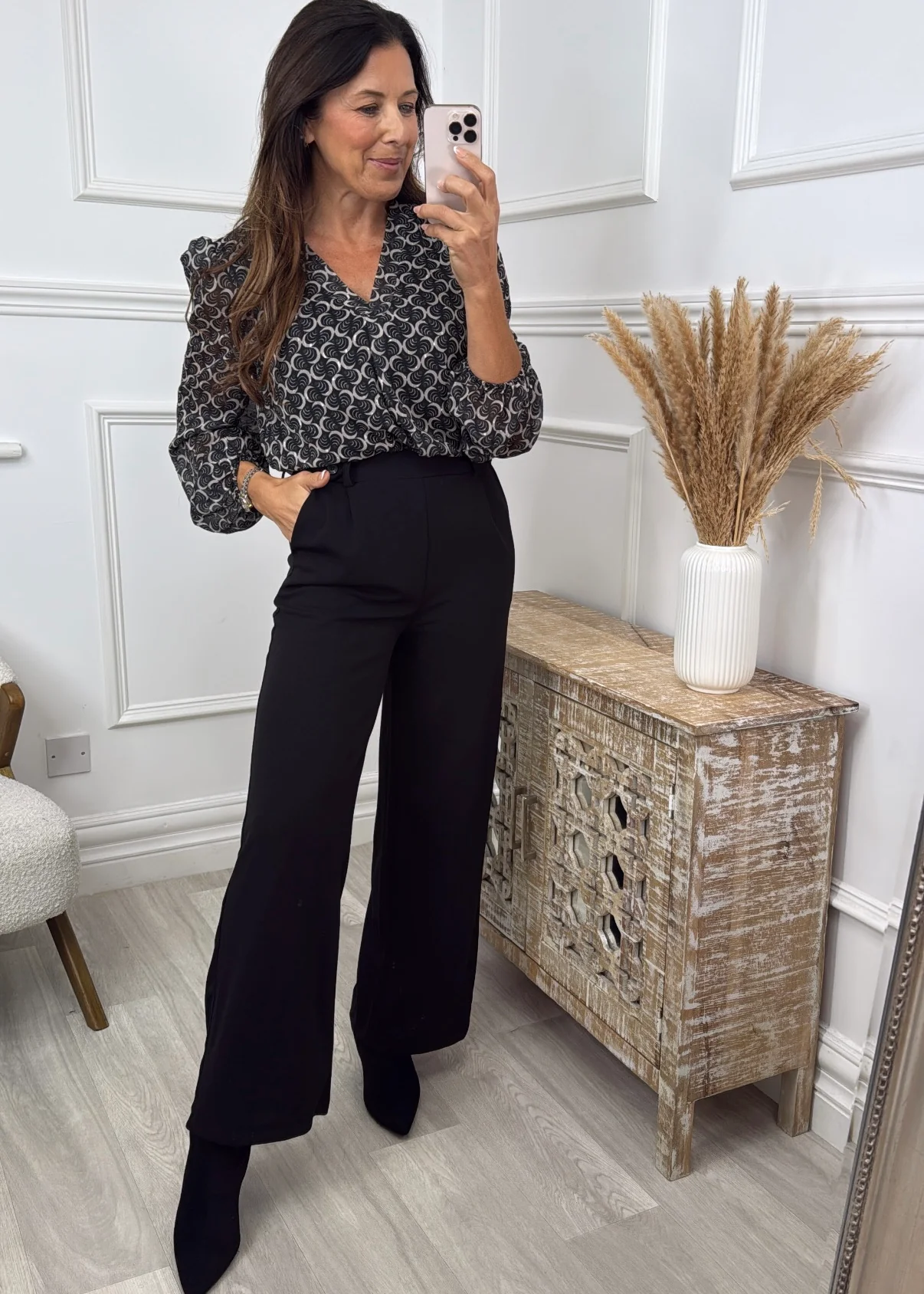 Shayla Black Patterned Blouse - Image 5