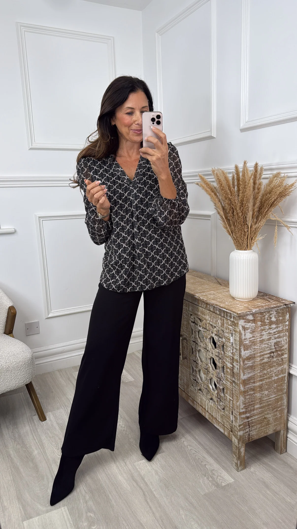 Shayla Black Patterned Blouse - Image 8