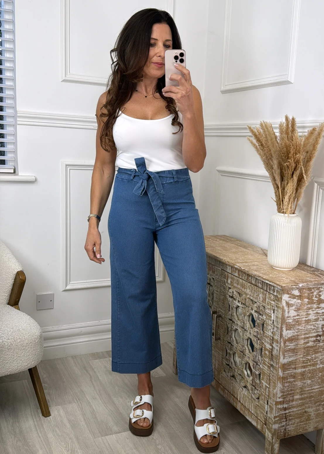 Sheelagh Light Blue Wide Leg Trousers - Image 2