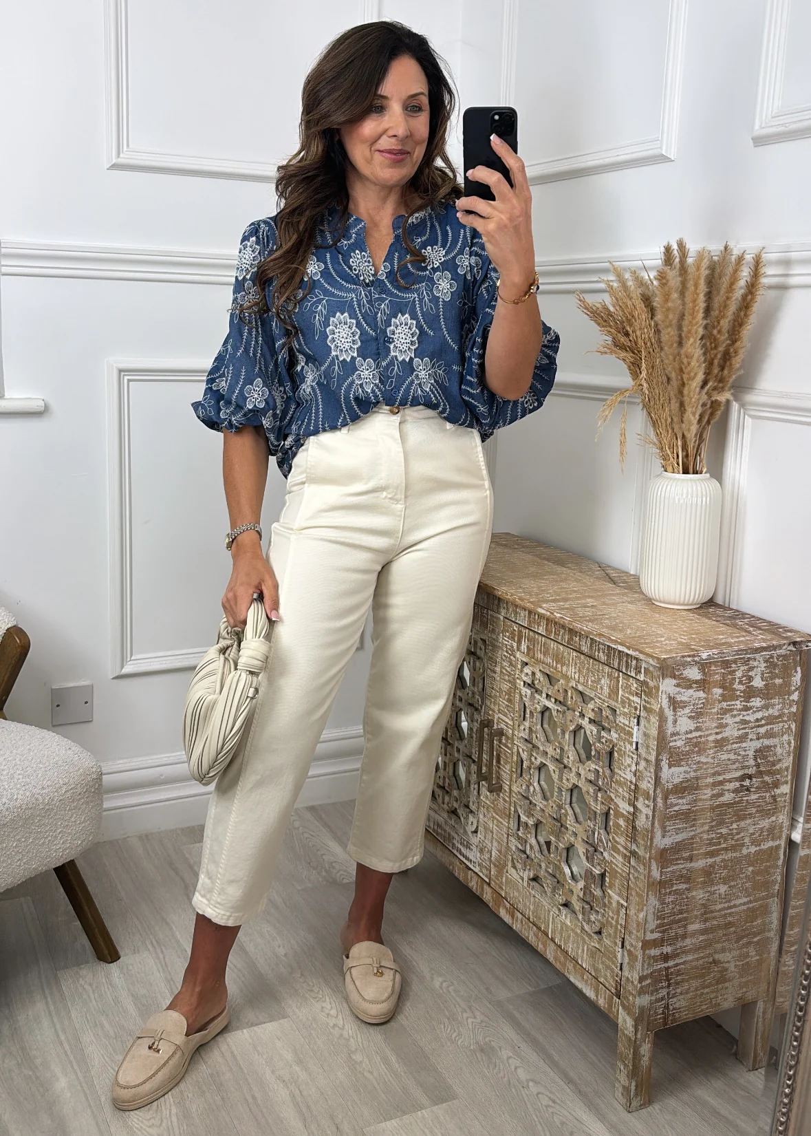 Sheridan Blue Embroidered Shirt